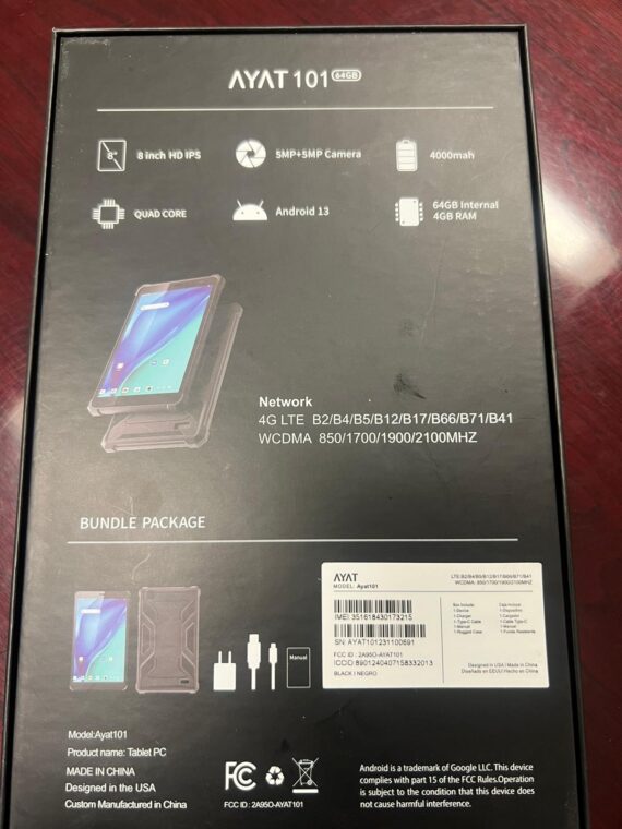 AYAT 101 64GB+4GB RAM 8" Tablet-New - Image 6